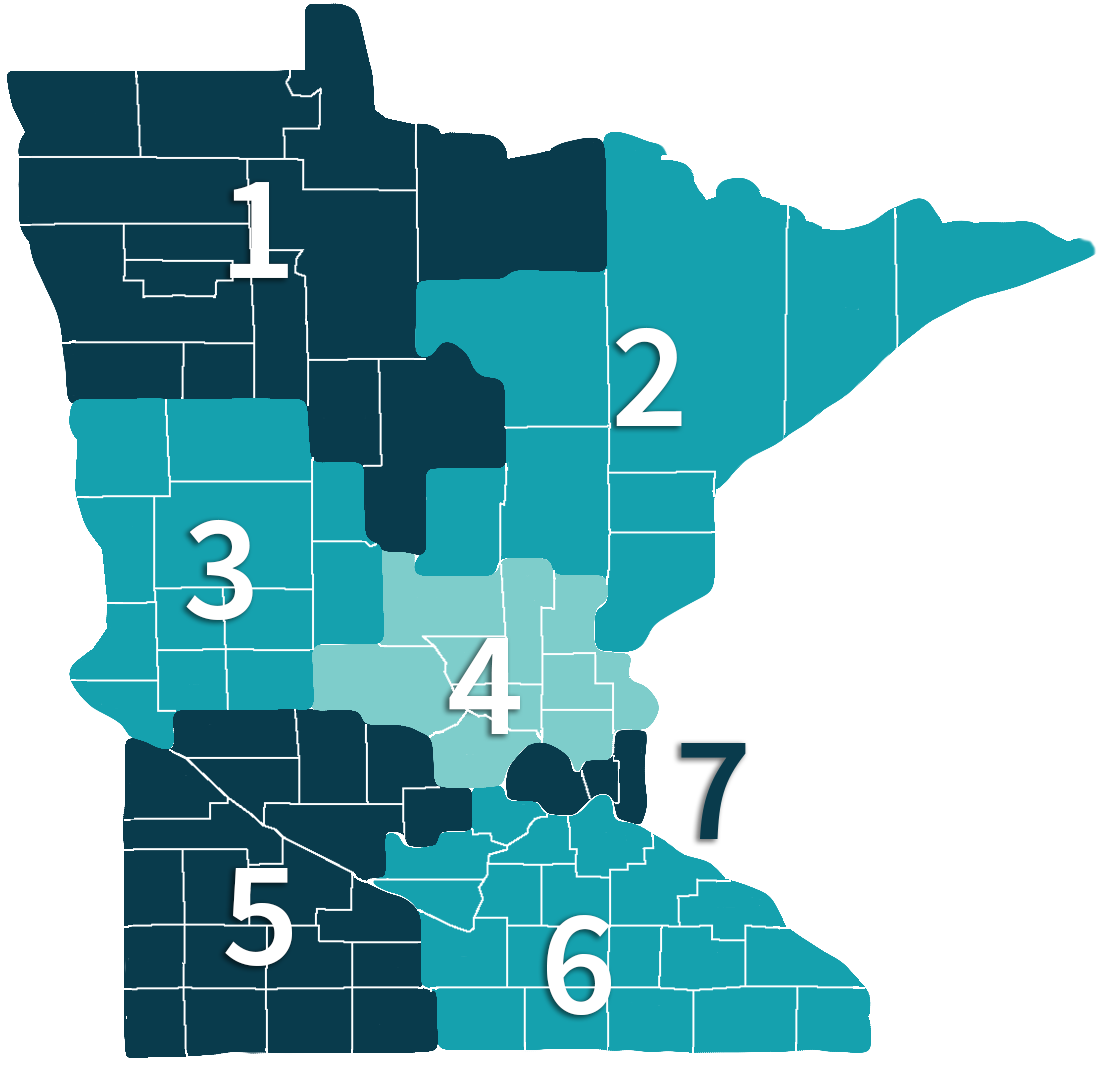 Care Providers of Minnesota Regions Map