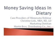 Money Saving Ideas in Dietary